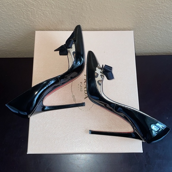 Christian Louboutin Lova 120 Leopard Bow Pigalle Pointy Pumps Size 37 So Kate - Picture 9 of 12